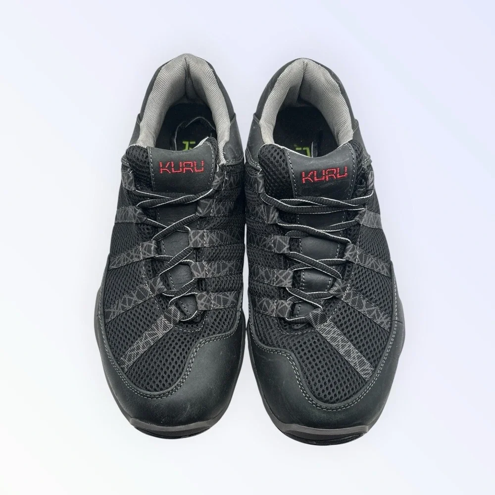 KURU Chicane Mens Hiking Shoes Sz 13 Running Black Gray Mesh Lace Up Sneakers